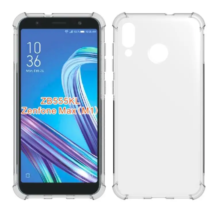Чехол+Закаленное стекло Прозрачный для Asus Zenfone Max M1 ZB555KL/ZB556KL TPU Гель Силиконовый Защитный Корпус.