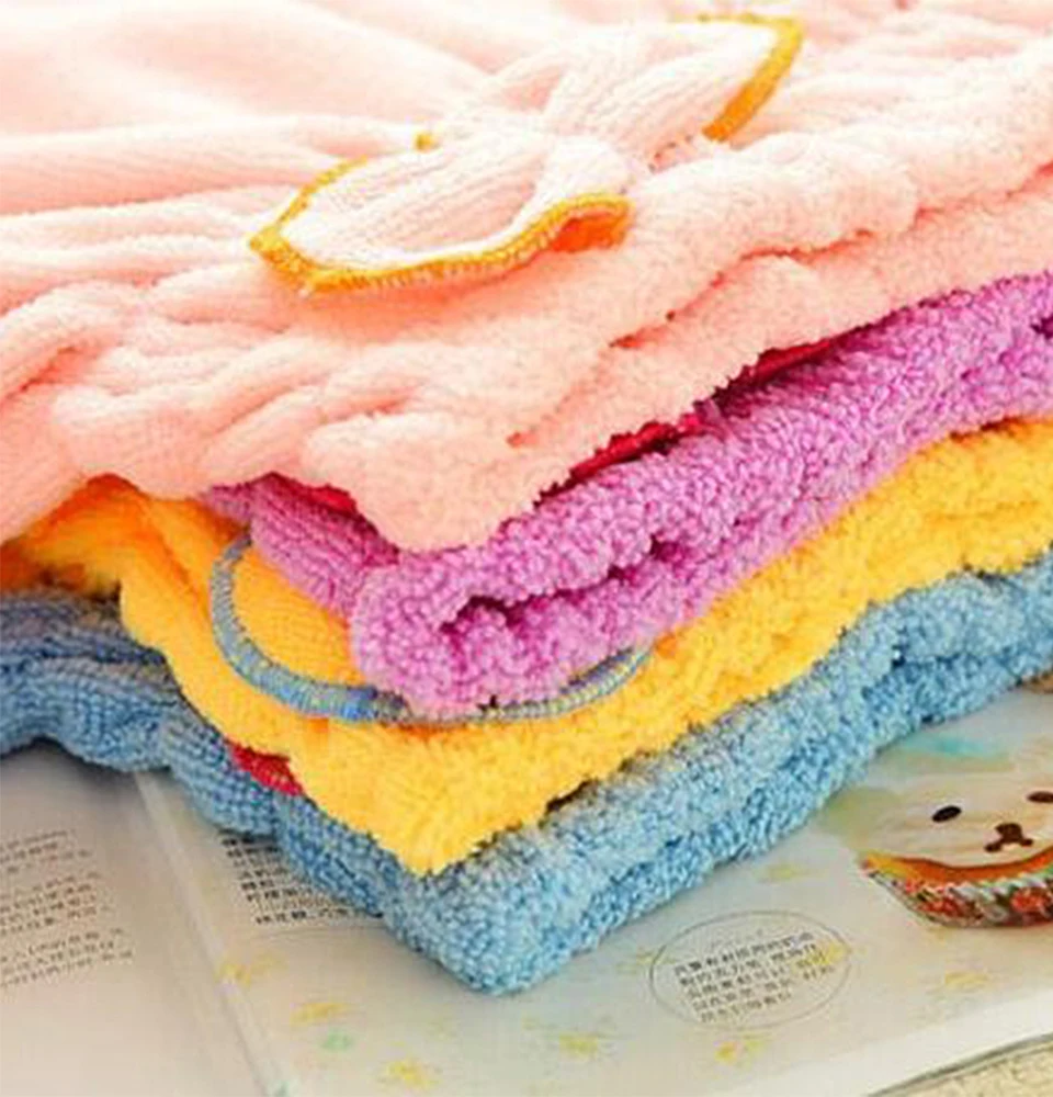 DINIWELL Women Girls Lady's Quick Dry Bath Hair Drying Towel Head Wrap Hat Makeup Shower Cap Bathing Tool Towel Head Wrap Hat