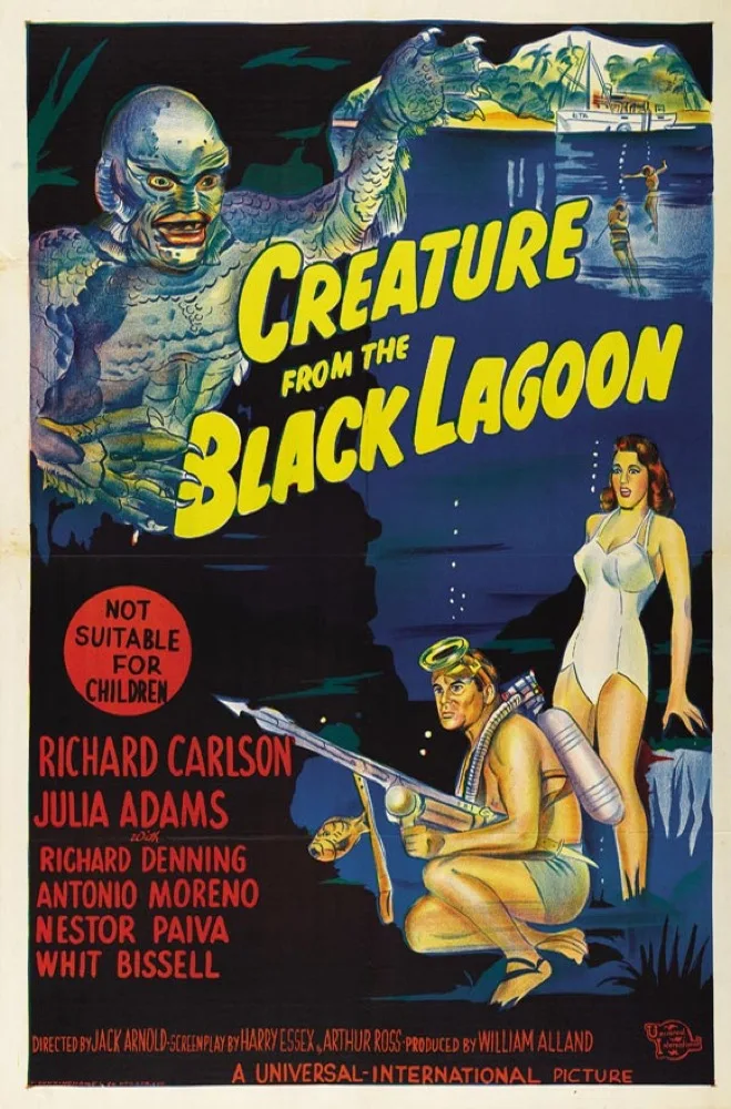 Наклейка на стену с изображением Черной лагуны из фильма The Cauldron of Death | Дом и сад