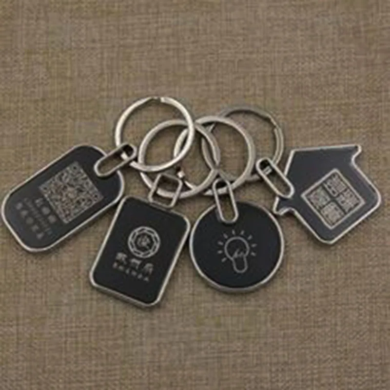 Оптовая продажа 50 шт. пустые вольфрамовые Стальные Металлические Брелоки для