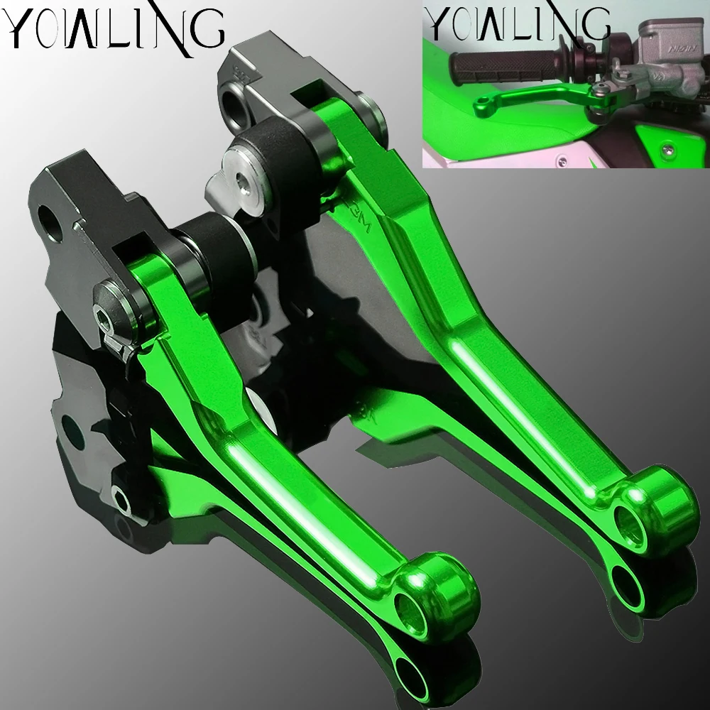 Складные рычаги тормозного сцепления для Kawasaki KX65 KX80 KX85 KX125 KX250 KX250F KX450F 2000-2018 KX 65 80 85