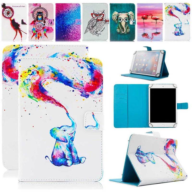 Универсальный тиснёных кожаных чехол для 9,7 10 10,1 inch Tablet PC флип чехол Стенд кожаный чехол для iPad 2/3/4 Air samsung lenovo Tab HUAWEI