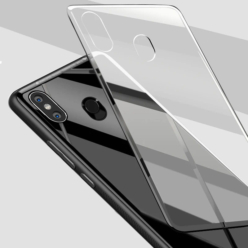 Чехол из закаленного стекла для Xiaomi Mi Max3 Mix2s Противоударная задняя крышка Redmi Note 5