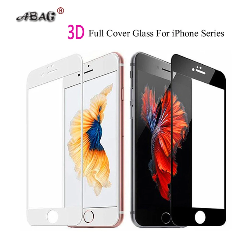Закаленное 3d стекло с полным покрытием экрана для iPhone 6 6s Plus защитная пленка 7 8 X XS 5