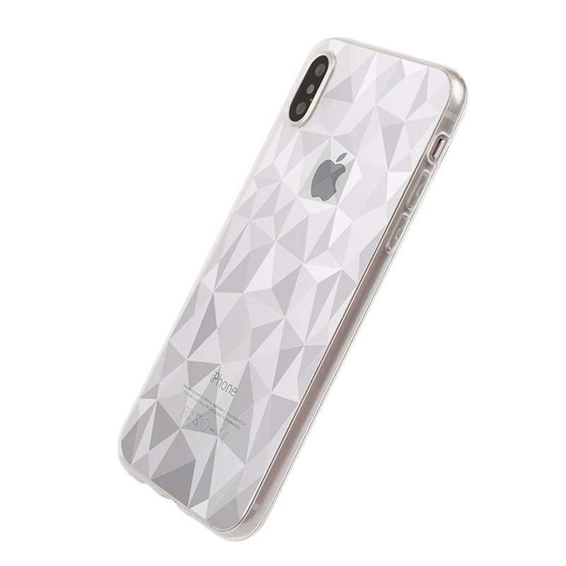 JONSNOW ТПУ чехол для iPhone X ультра тонкий мягкий силиконовый ромба Защитная крышка 6