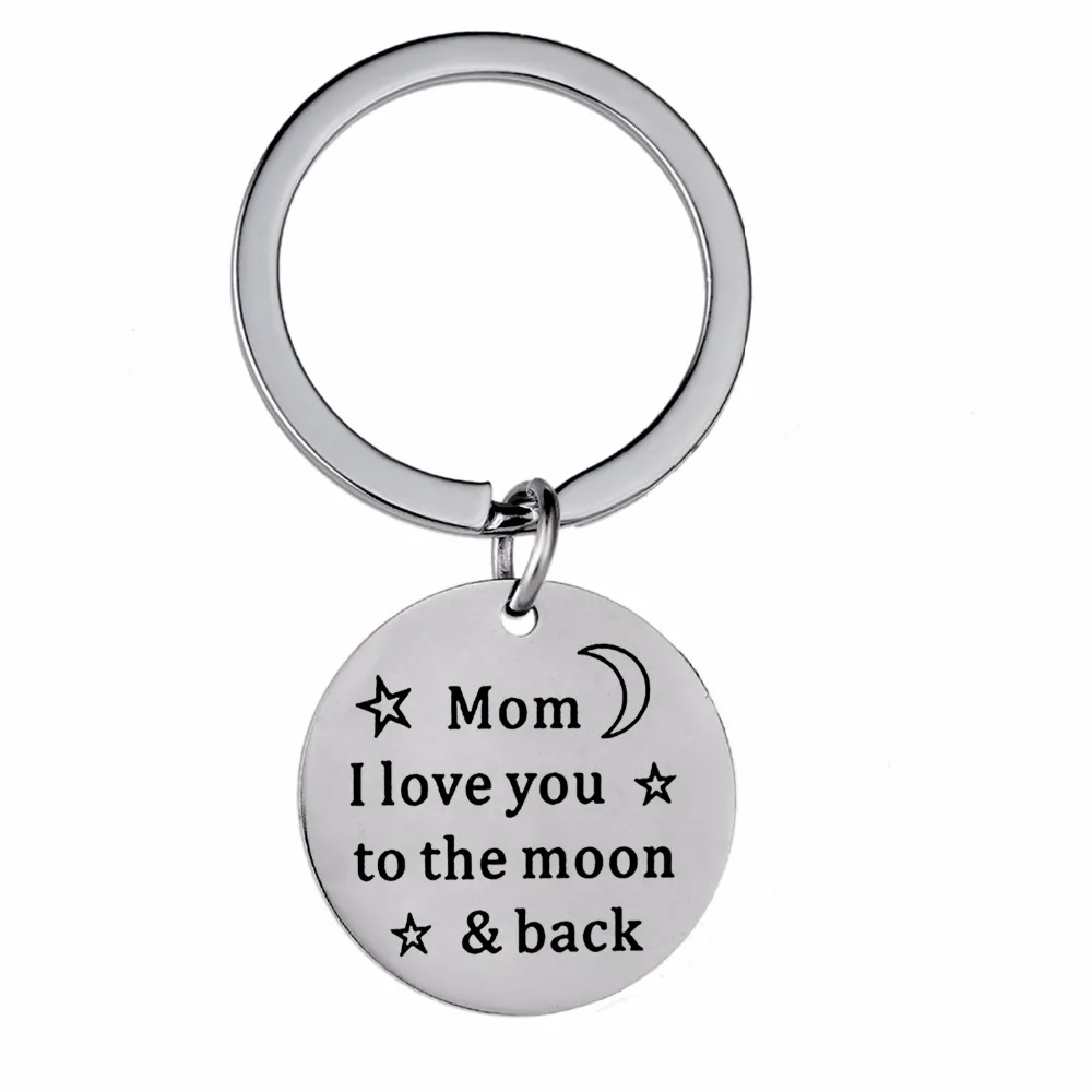 

Брелок из нержавеющей стали с надписью «I Love You To The Moon & Back»