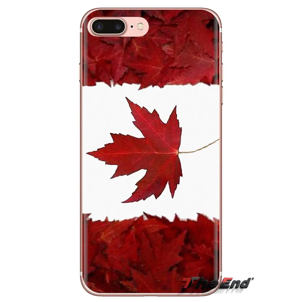 Canadian flag emblem Maple leaf Soft Transparent Cover Bag For iPod Touch Apple iPhone 4 4S 5 5S SE 5C 6 6S 7 8 X XR XS Plus MAX |