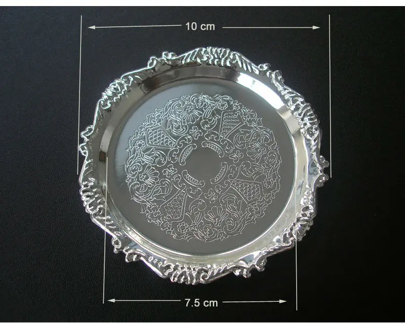 10 см редкий цинковый сплав металл круглый кофе/Чай подставка для чашки десертная