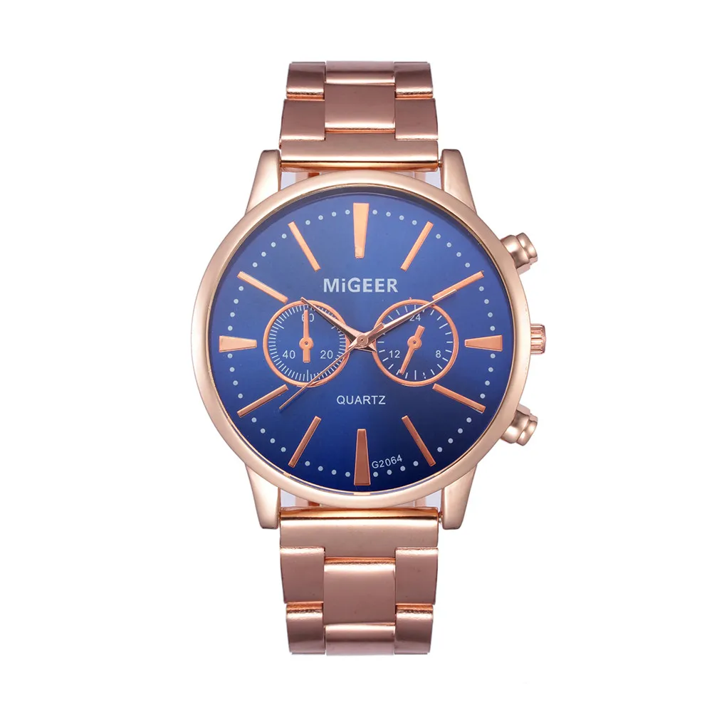 Модные Мужские Аналоговые кварцевые наручные часы из нержавеющей стали с