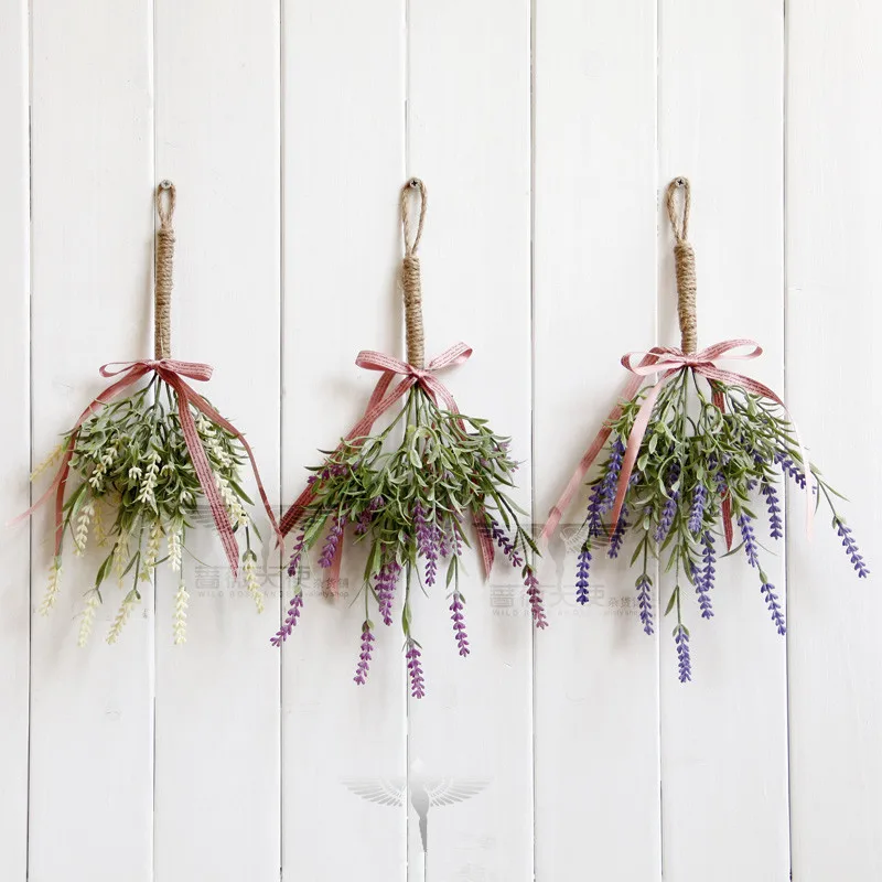 Домашний модный букет из пеньковой веревки искусственный цветов лаванды