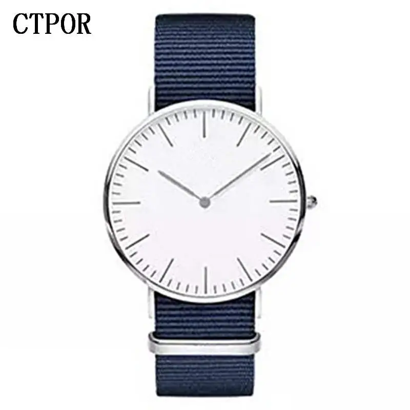 nylon 5 Ctpor мужские часы ультра-тонкие мужские часы Топ хорошего качества из нержавеющей стали черные золотые часы Мужские кварцевые часы 30 м водонепроницаемые DW - Цвет: nylon 5