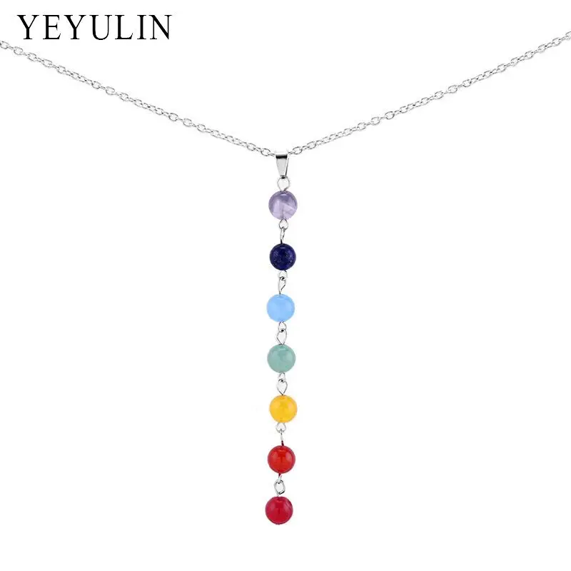 Новое прибытие рейки Исцеляющие духовные бусы чакра кулон Йога Длинная кисточка