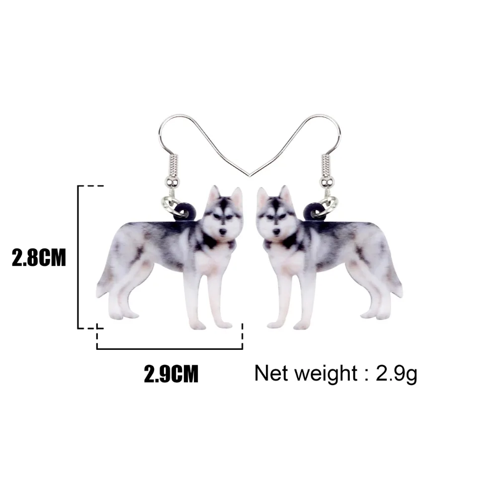 WEVENI акриловая стоячая сибирская хаски большой длинный свисающий капель модные