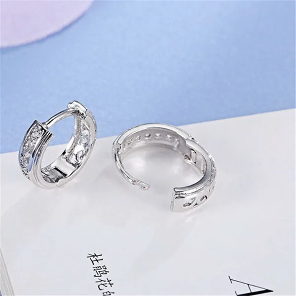 Оригинальные Серебряные серьги-петли для женщин и девушек класса AAA инкрустация