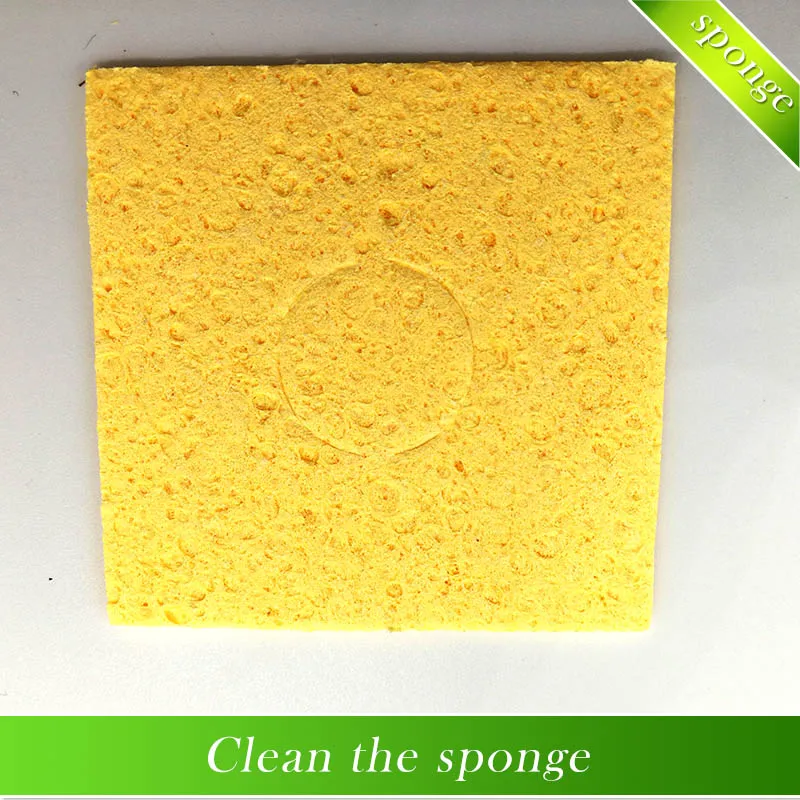 20pcs/lot Soldering Iron Tip Welding Cleaning Sponge Pads /High temperature resistant clean tool/yellow Size 6cm*6cm thicken | Инструменты