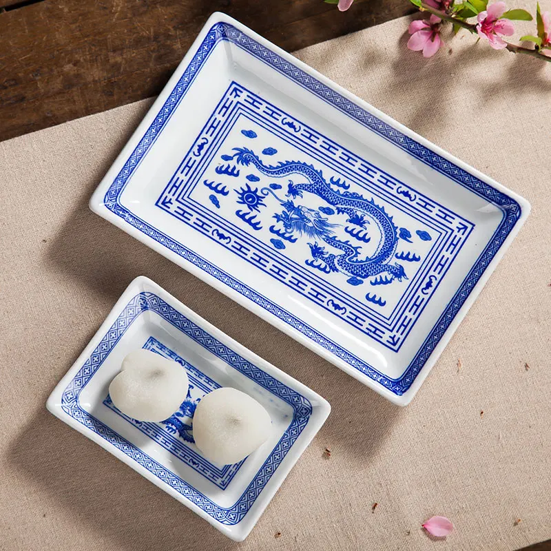 5 дюймов сине-белая фарфоровая тарелка Цзиндэчжэнь керамические тарелки с