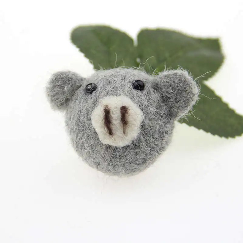 1 шт. шерсть войлок ремесло поставка поросенок совок сделай сам наборы шляпа