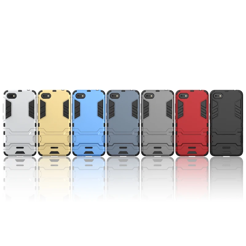 Fashion Full Cover Hard PC Iron Man Cases for Xiaomi Redmi 6A Soft Silicone Stand On Shell Bag |