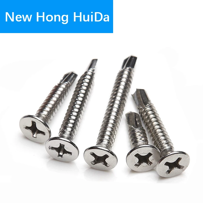 #6 #8 #10 #12 #14Phillips Flat Head Self Drill Screw Thread Tapping Bolt 410 Stainless Steel M3.5 M4.2 M4.8 M5.5 M6.3 | Обустройство
