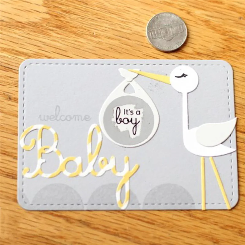 Диярты аист с красным коронным краном птица металлические режущие штампы для