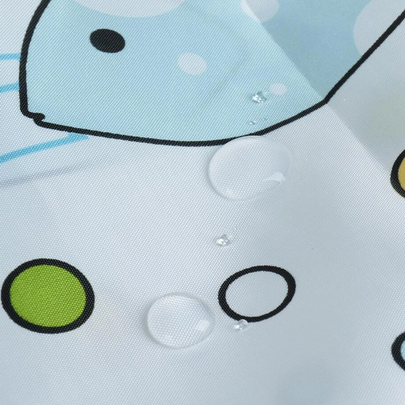 PEVA занавески для ванной с рисунком рыбы из мультфильма Экологичные