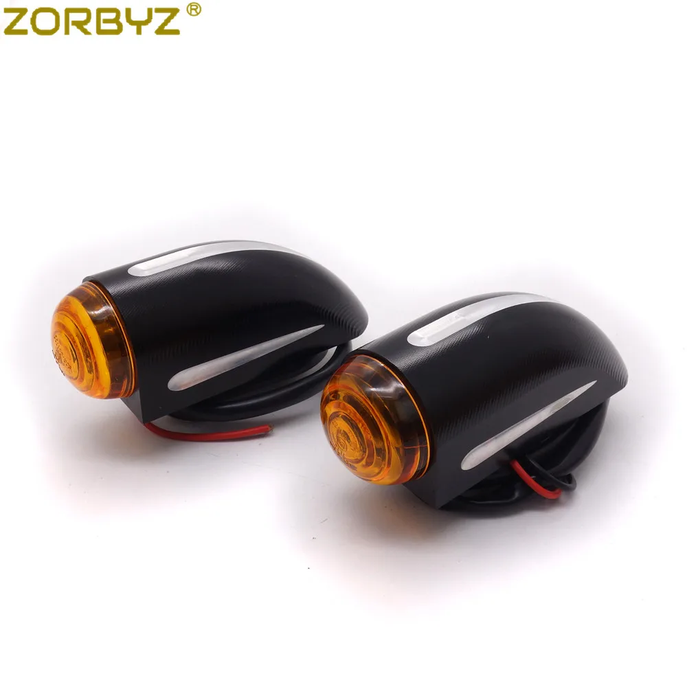 ZORBYZ мотоциклетный черный светильник с ЧПУ краями и полупулями для кафе гоночного
