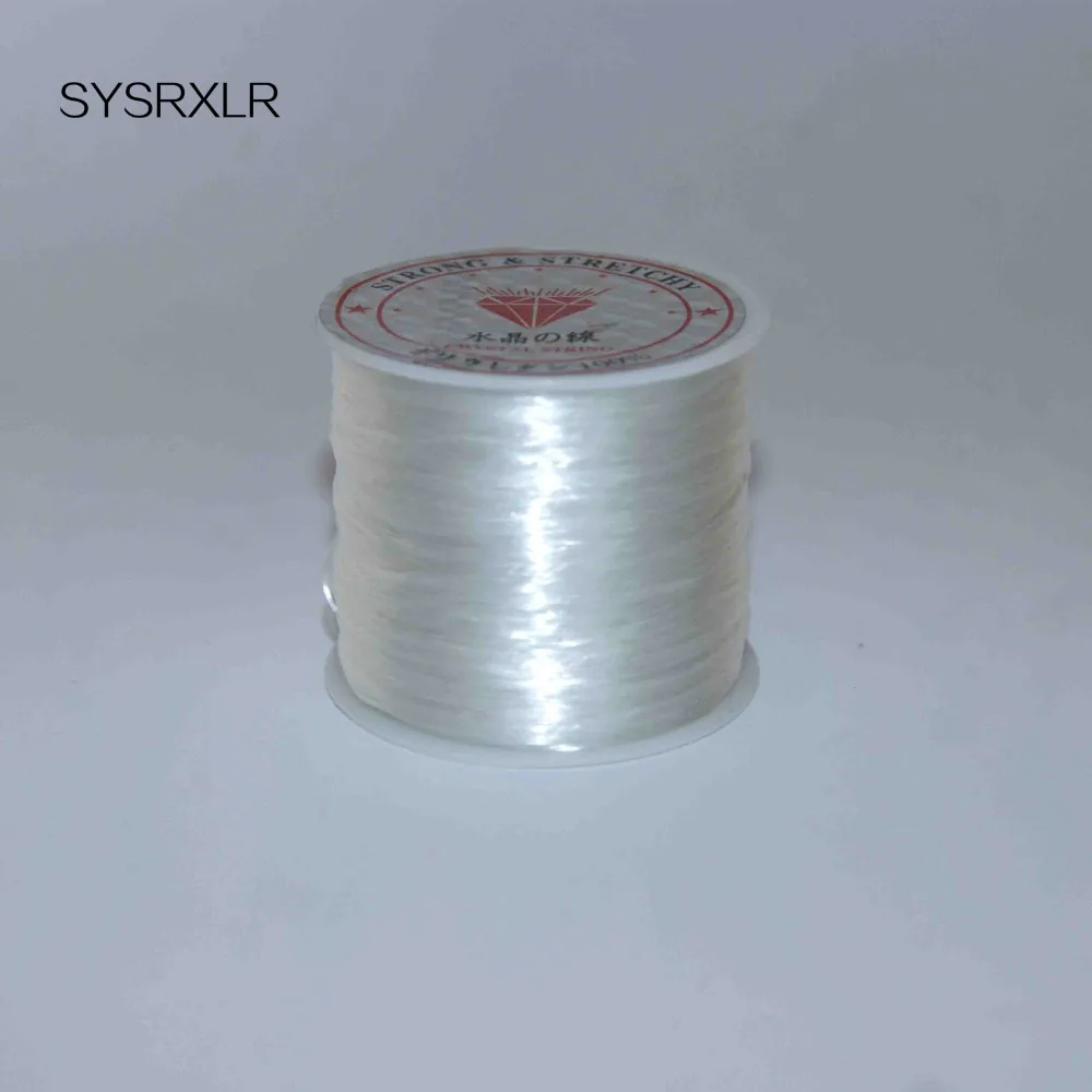 60 м цветной гибкий эластичный Хрустальный шнур для изготовления ювелирных