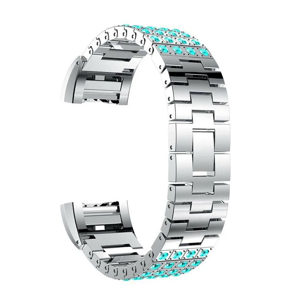 Сменный ремешок из алюминиевого сплава для смарт часов Fitbit Charge 2 металлический