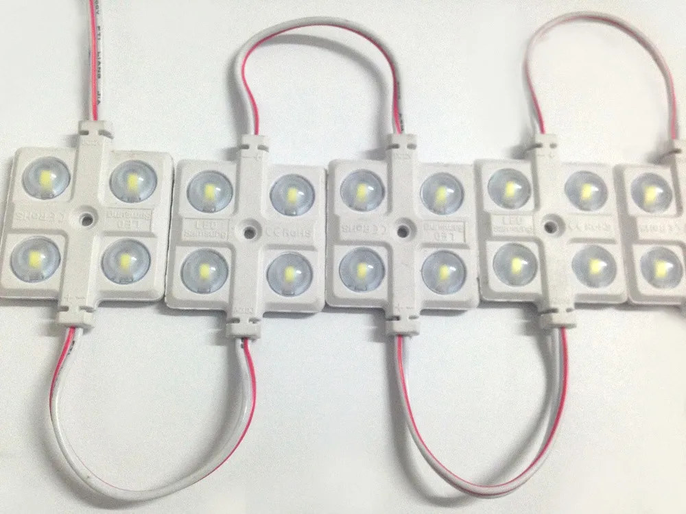 200 шт. водонепроницаемый белый 6000k DC12V 4LED SMD5730 модуль IP65 светодиодный фонарь с