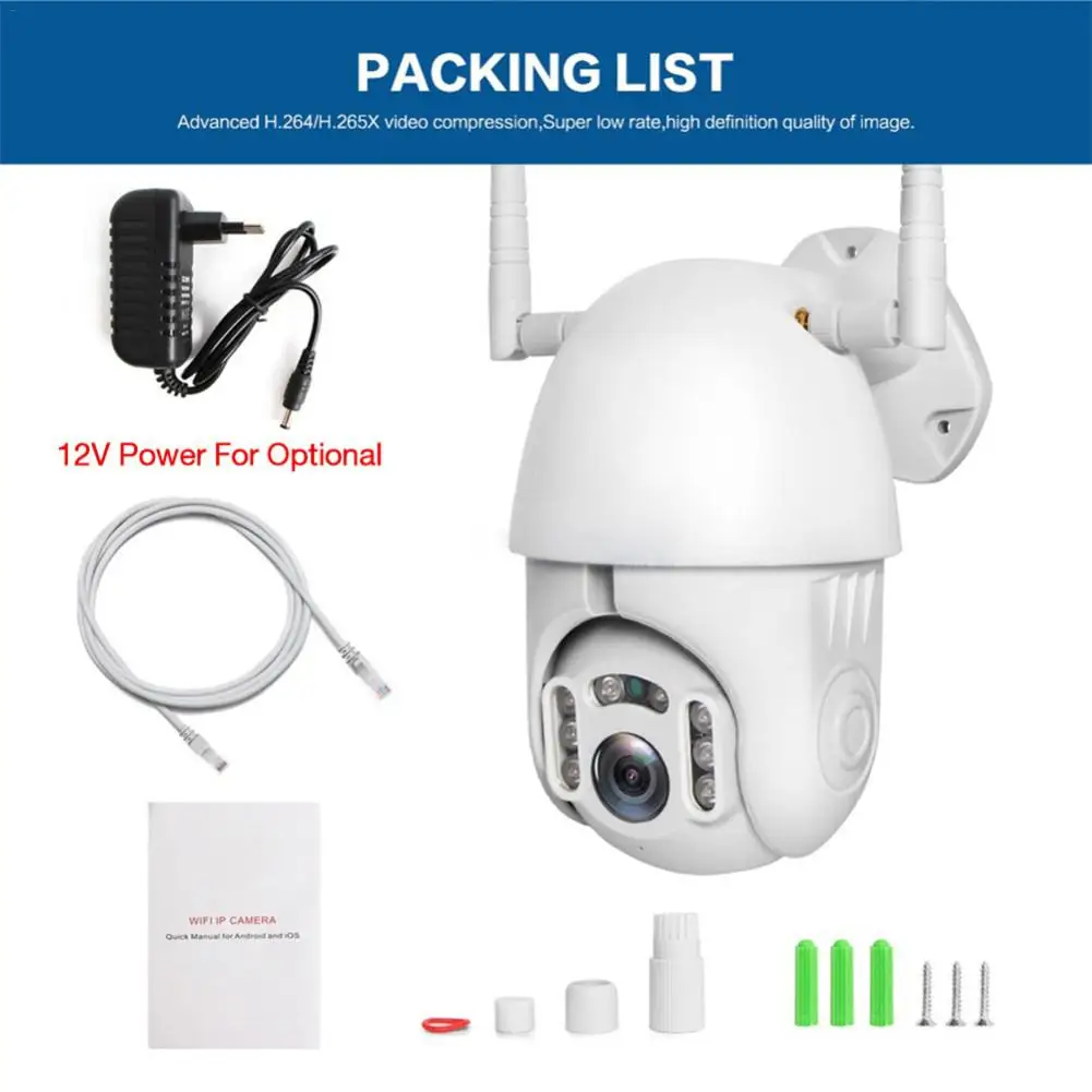 HD 1080P WIFI PTZ IP Camera Outdoor Wireless Speed Dome CCTV Home Security Camera ONVIF IR-CUT Home Surveilance Waterproof