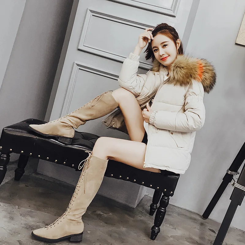 Повседневная модная короткая зимняя куртка Женская однотонная Зимняя парка с