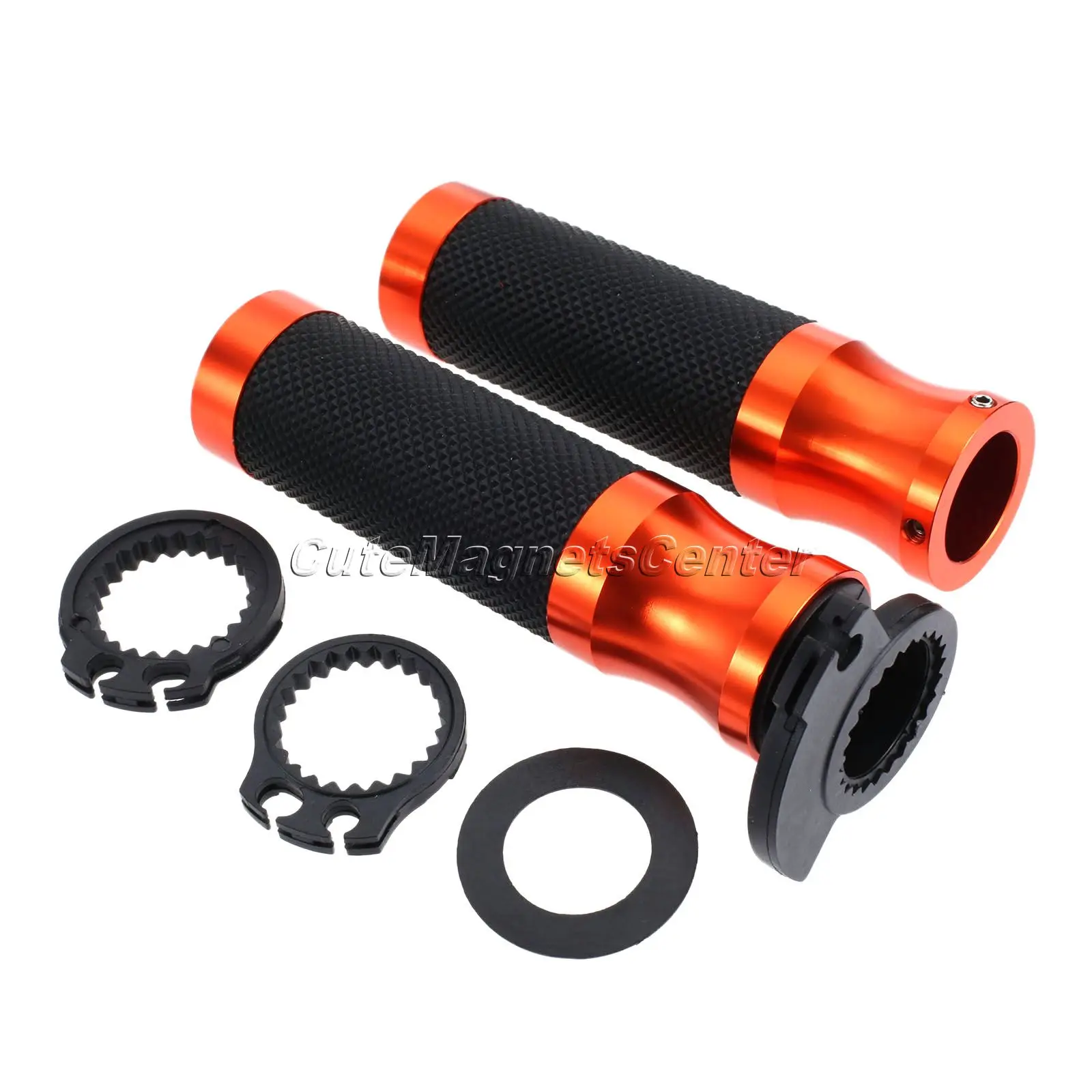 CNC алюминиевый Мотоцикл аксессуары резиновый руль для мотоцикла с дроссельной