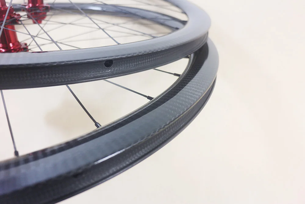 Center Lock 700C 38mm tapeless Carbon Clincher Tubular Cyclocross Wheels 3K Twill Road disc brake Bicycle Wheelset 25mm 24 28h | Спорт и