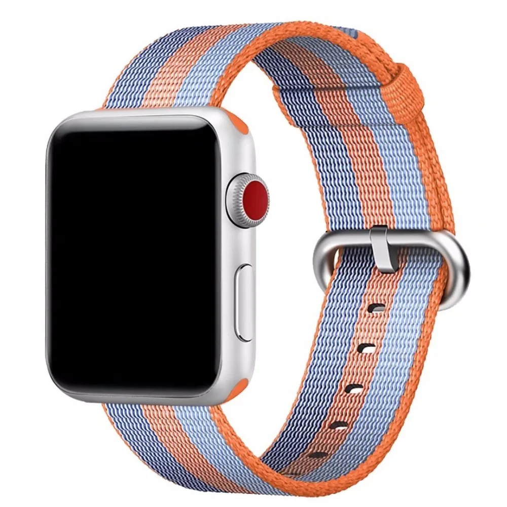 Тканый нейлоновый ремешок для Apple Watch сменный классический с пряжкой 38 мм и 42 |
