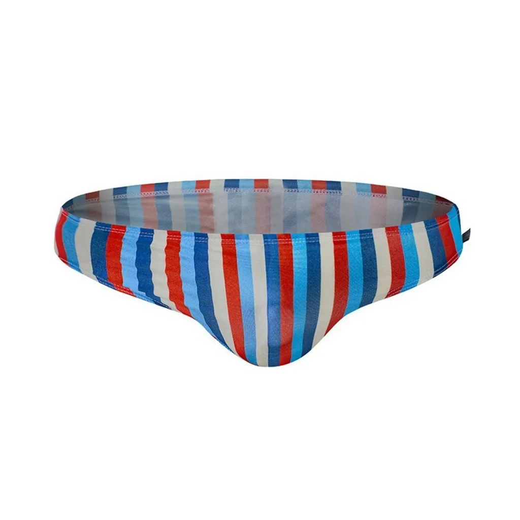 Multicolor Все стили, которые вы хотите! Водонепроницаемый купальный костюм для мужчин в полоску, разноцветный купальник, плавки для купания, мужские плавательные шорты - Цвет: Multicolor