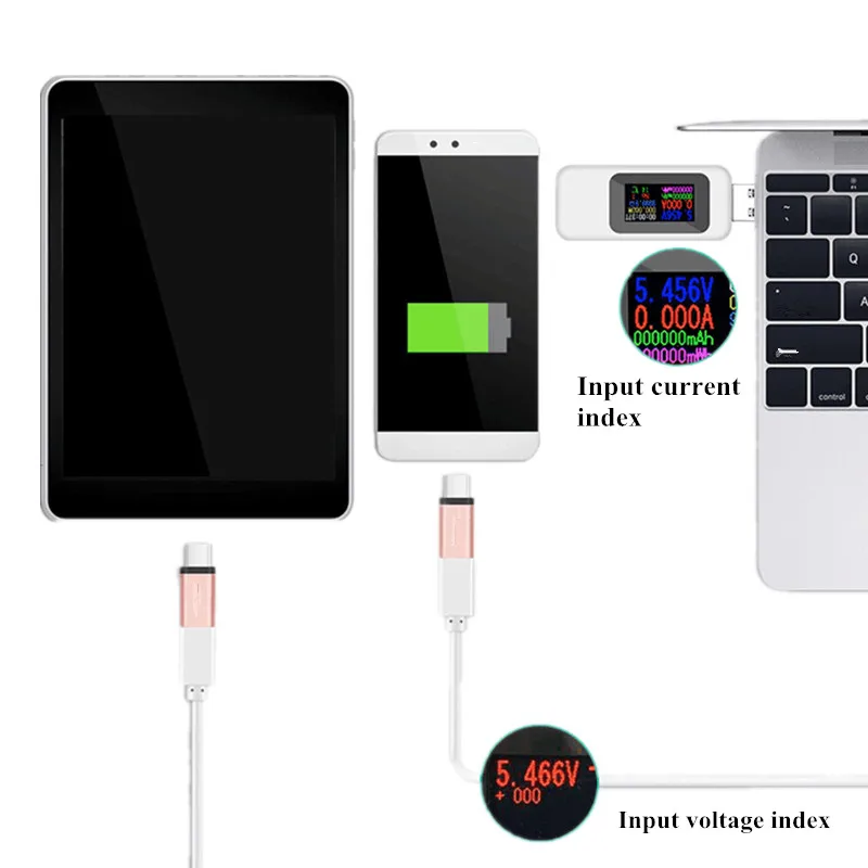 Цифровой USB тестер 10 в 1 измеритель напряжения и тока с цветным ЖК дисплеем