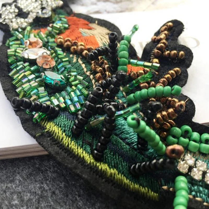 Дизайнерская одежда с вышивкой попугая аксессуары для одежды украшение животных