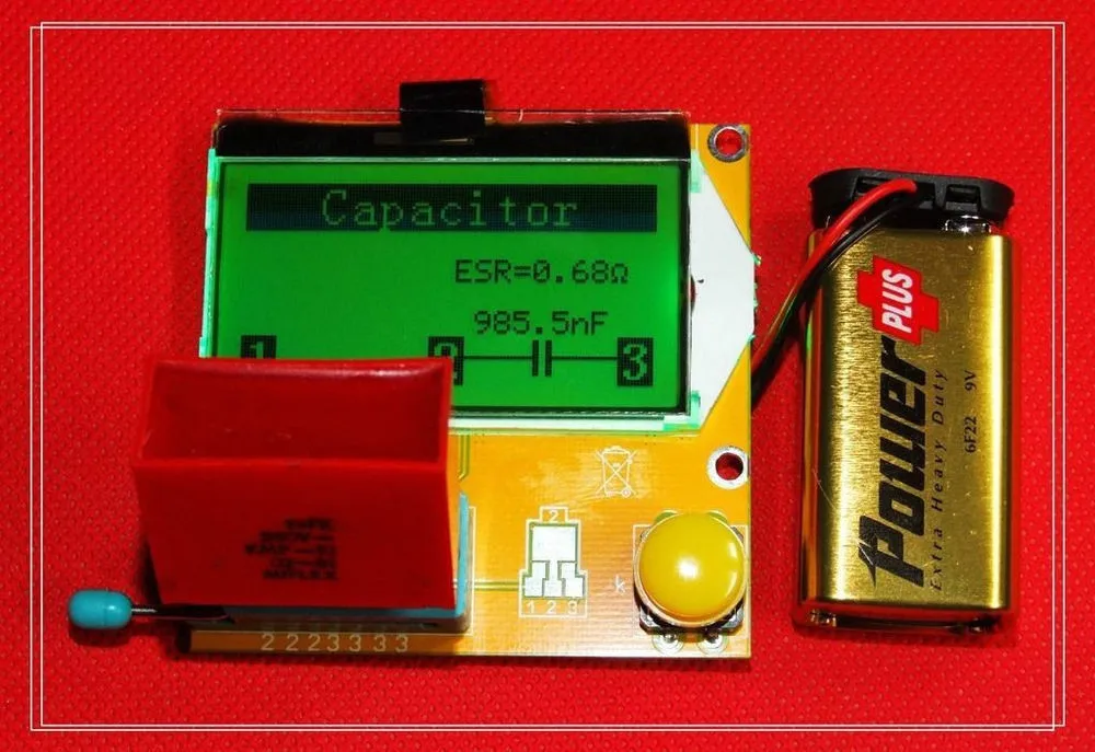 Mega328 M328 LCR-T4 12846 ЖК-цифровой Транзистор тестер метр подсветка диод Триод Емкость ESR метр MOS/PNP/NPN L/C/R
