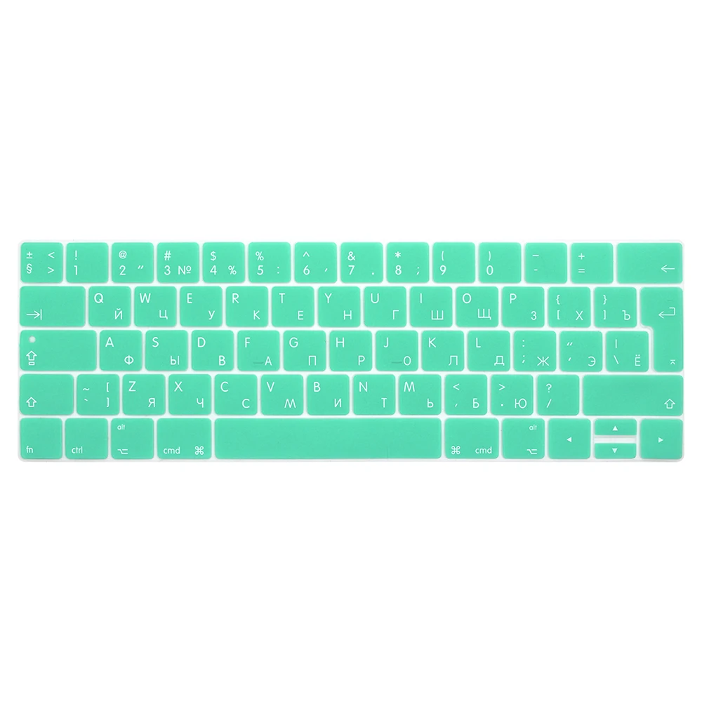 ЕС русский для Macbook pro 13 15 дюймов клавиатура защитная пленка цветная клавиатура чехол для сенсорной панели A1706 A1707 A1989 A1990 A2159