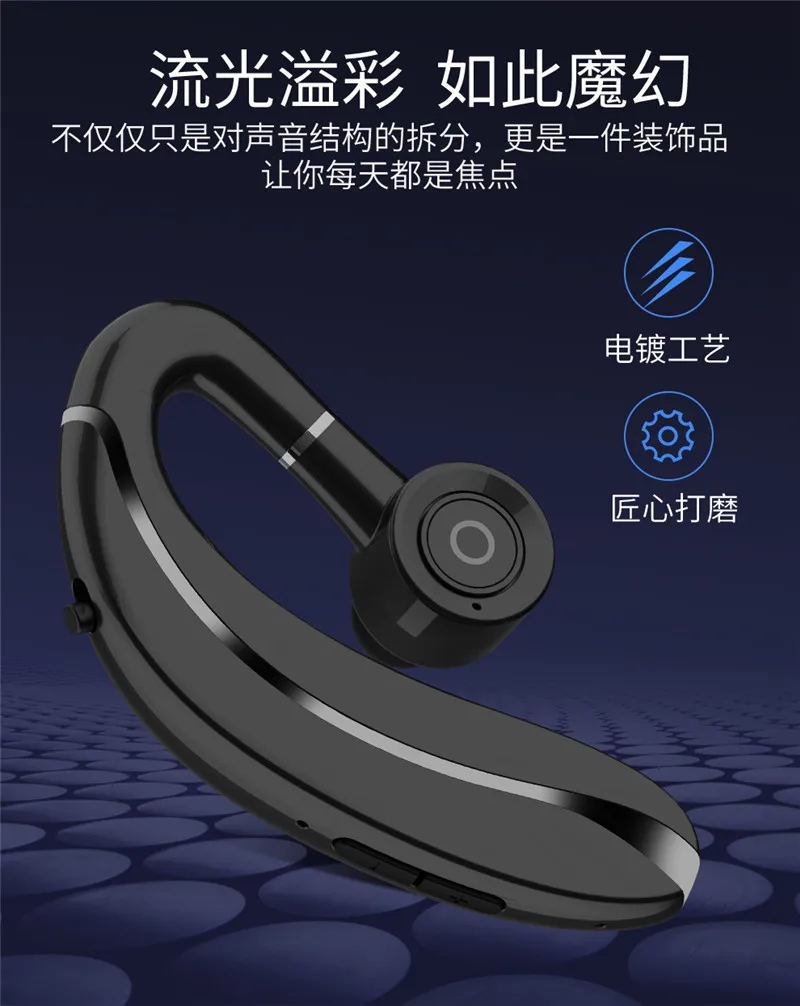 Новинка, Q10, беспроводные наушники, вкладыши, ушные крючки, Bluetooth 5,0, наушники, 100 мА/ч, одиночные, Handfree, с микрофоном, для вождения, спорта, PK V9