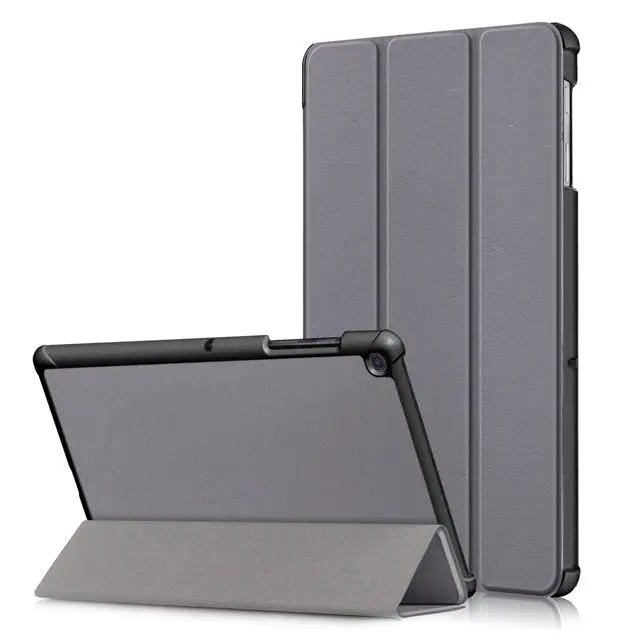Gray Ультратонкий Магнитный смарт-чехол из полиуретановой кожи для samsung Galaxy Tab S5e SM-T720 T725 10," Tablet Auto Sleep/Wake Funda чехол+ подарки - Цвет: Gray