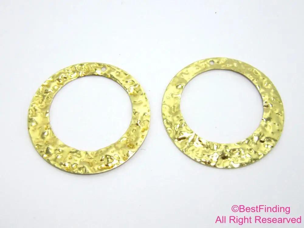 10 шт латунный кулон 35 мм молотковое Сырье Латунь круглые серьги фурнитура