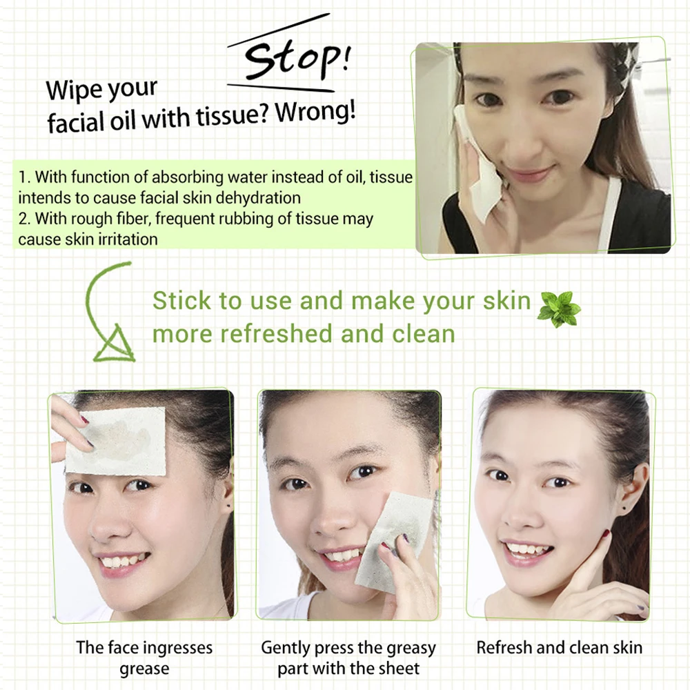 Абсорбирующая бумага для лица BAIMISS средство контроля жирности глубокое очищение