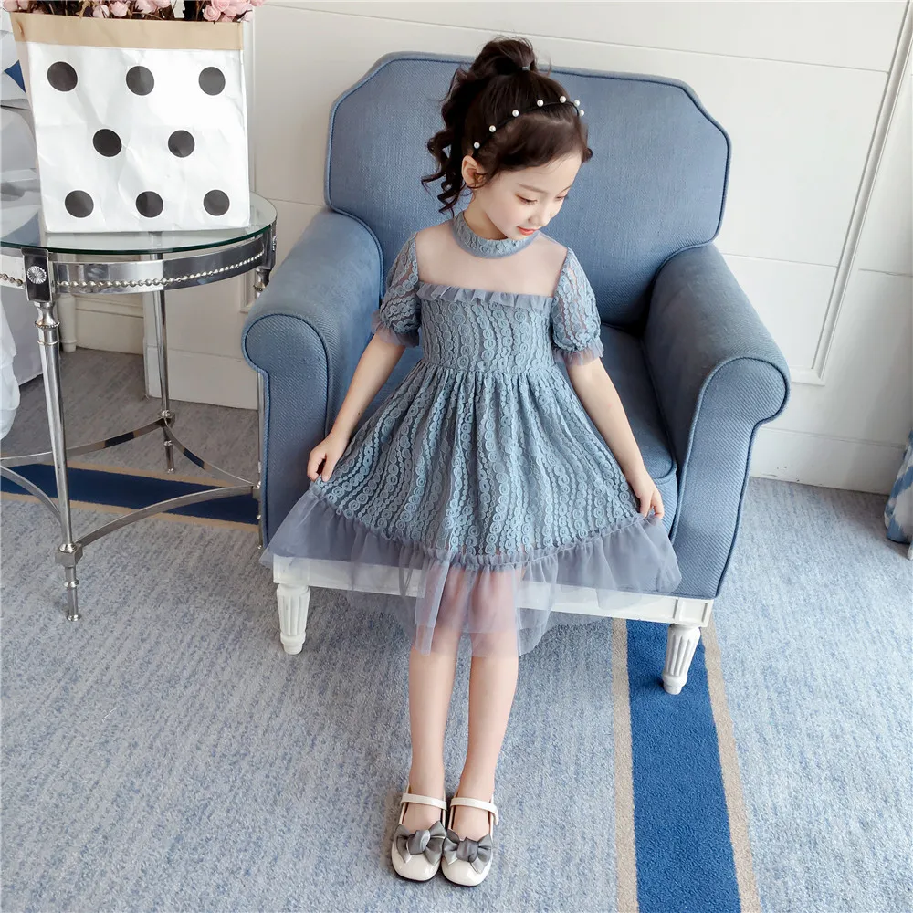 Летние детские платья детское платье кружевные комбинированные принцессы для