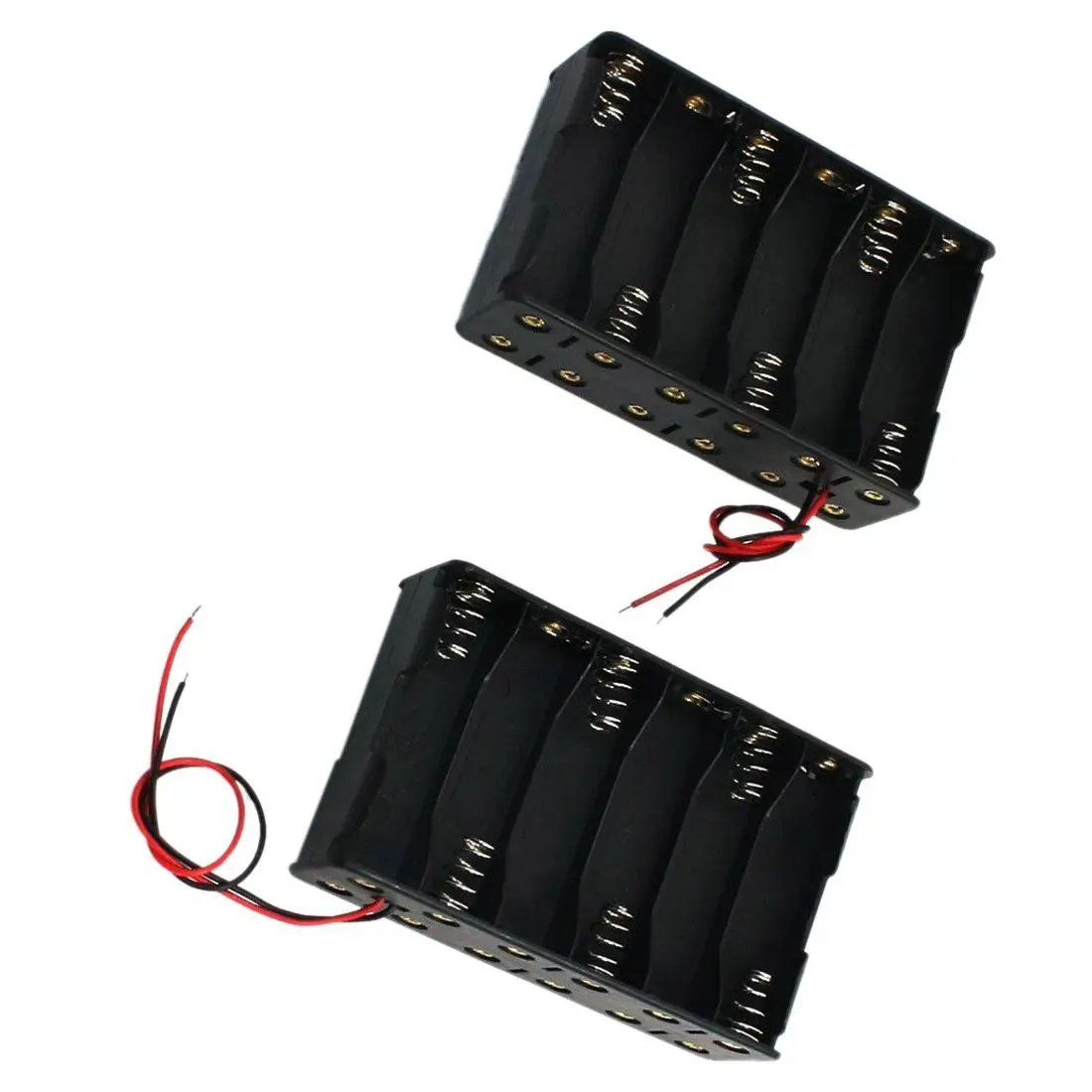 Хит продаж 2 шт. пластиковая черная Батарейная коробка для 12x1 5 V AA батареи|battery holder