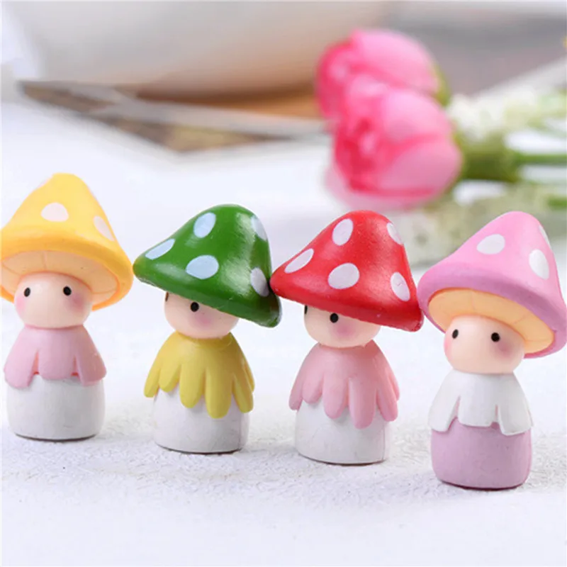 5 шт. миниатюрные фигурки в виде грибов | Дом и сад
