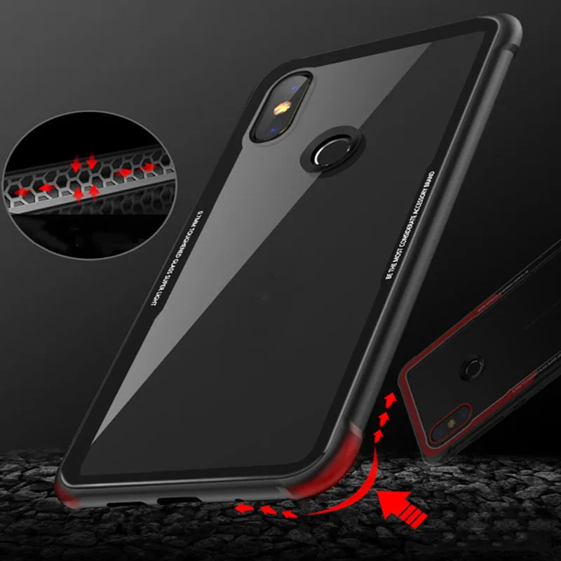 Для Xiaomi Redmi Note 6 Pro металлический корпус из закаленного стекла пластиковая задняя