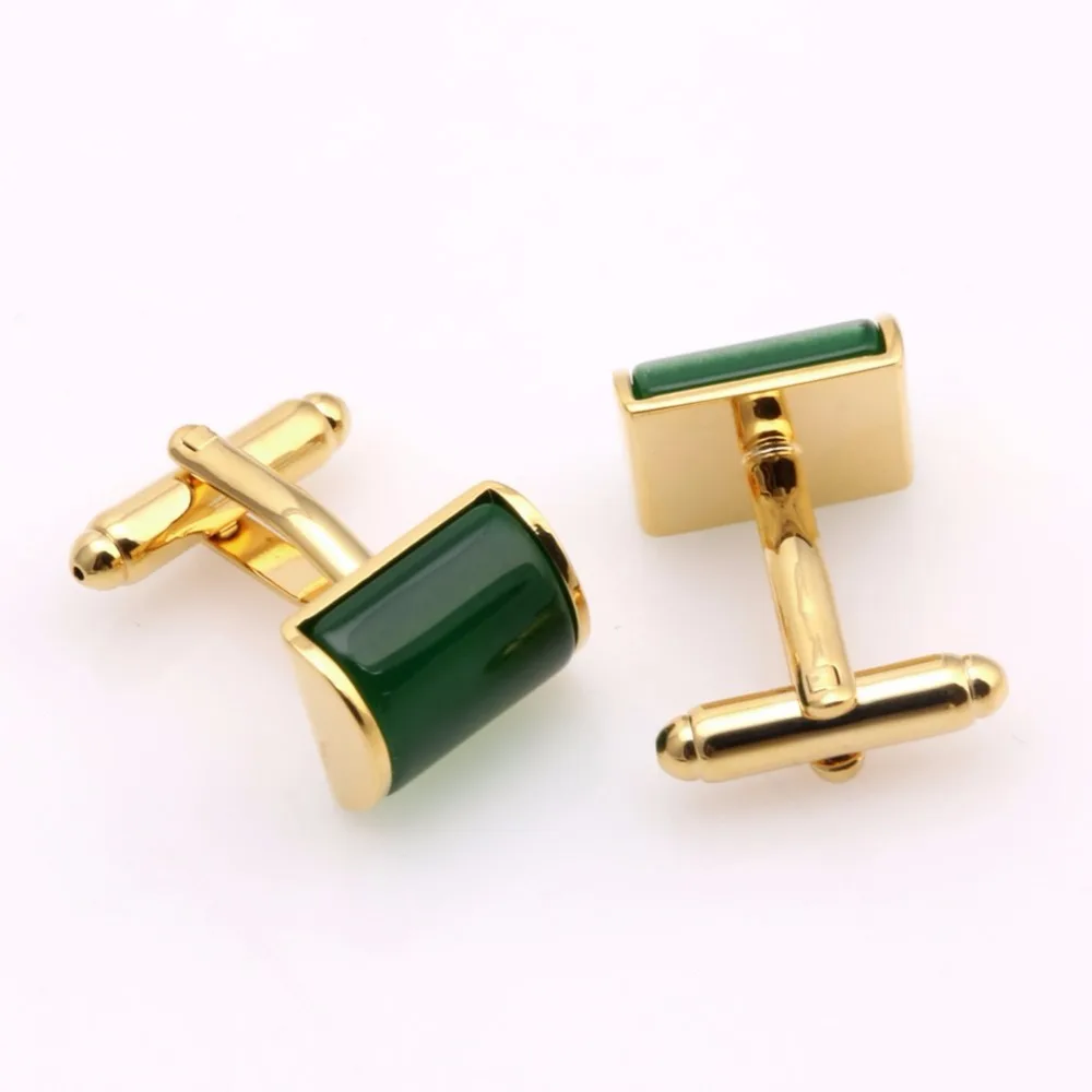 JAVRICK новые золотые + зеленые мужские свадебные подарки жениха запонки | Украшения