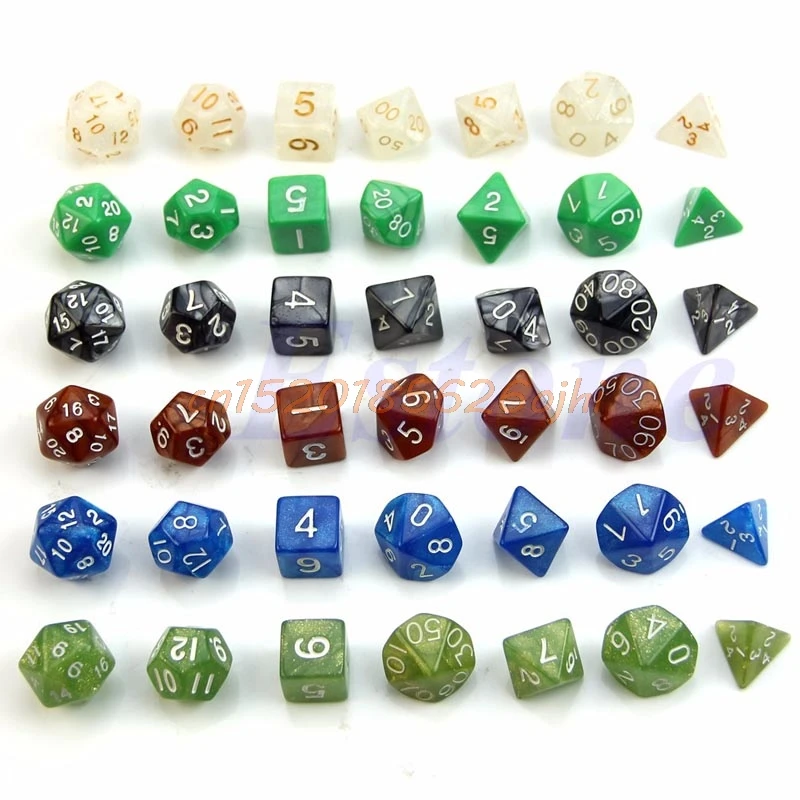 Набор для игр Dungeons & Dragon D RPG набор из 7 штук # H030 #|sided dice|dungeons dragonsdungeon dice |