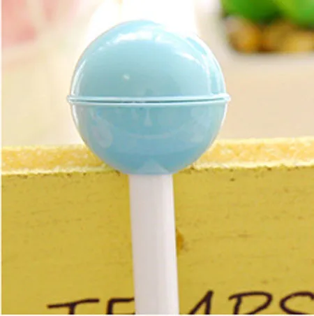 1 шт./) 0,5 мм милые леденцы Chupa Chups гелевые чернила ручка Производитель ручка школьные офисные принадлежности Escolar Papelaria kawaii ZXB52 - Цвет: Небесно-голубой